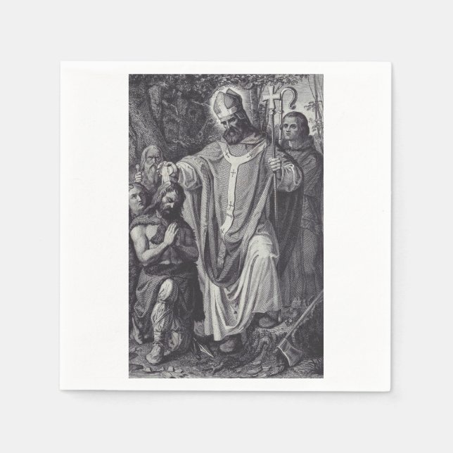 Guardanapo De Papel Santo Boniface Inglês Benedictine monge (Frente)