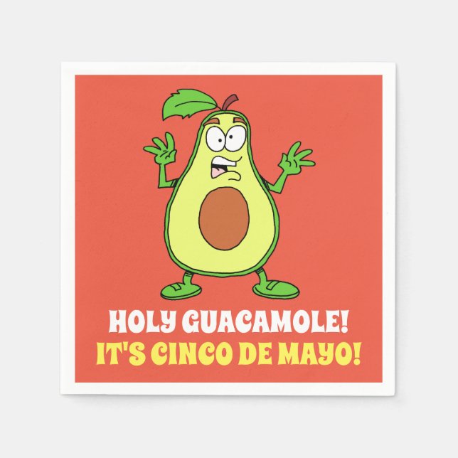 Guardanapo De Papel Santo Guacamole, é Cinco de Mayo (Frente)