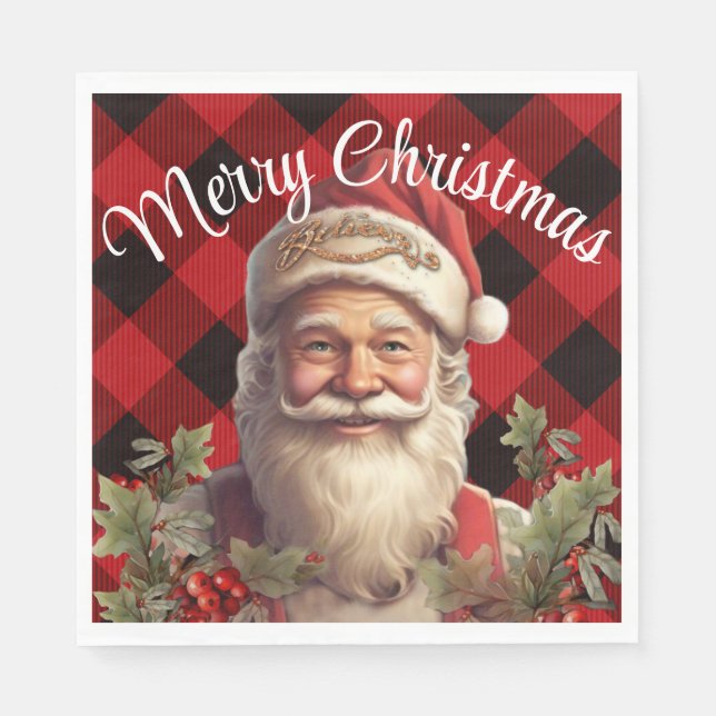 Guardanapo De Papel Santo Santa Claus Nicholas Natal (Frente)