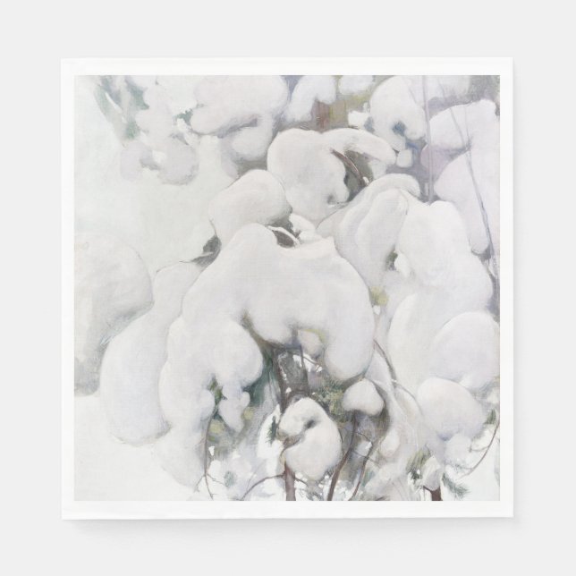 Guardanapo De Papel Saplings (por Pekka Halonen) de pinheiro coberto p (Frente)