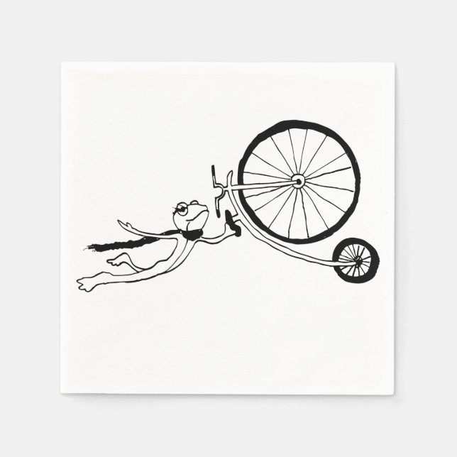 Guardanapo De Papel Sapo Ciclista (Frente)
