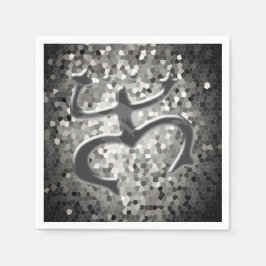 Guardanapo De Papel Sapo de Taino Coqui Napkins (Preto/Branco)