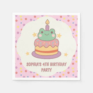 Guardanapo De Papel Sapo Kawaii, Bolo de Aniversário Personalizado