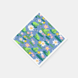 Guardanapo De Papel Sapos e Lily Pads Crianças de Aniversário de CHÁ D