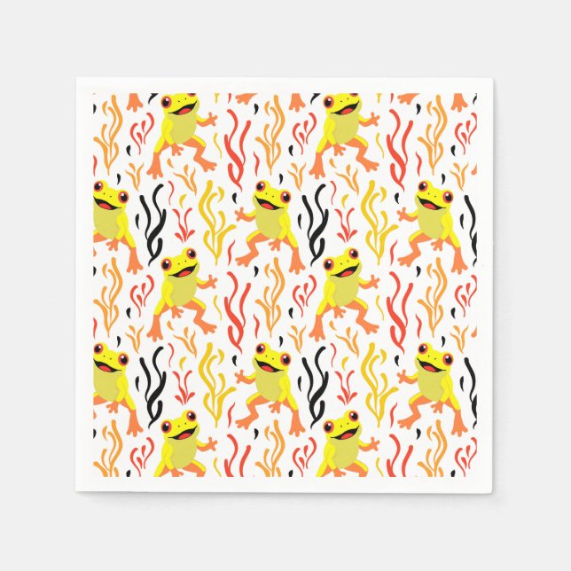 Guardanapo De Papel Sapos Reproduzíveis (Frente)