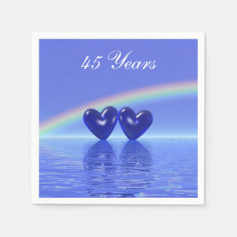 Guardanapo De Papel Sapphire Hearts do 45º aniversário