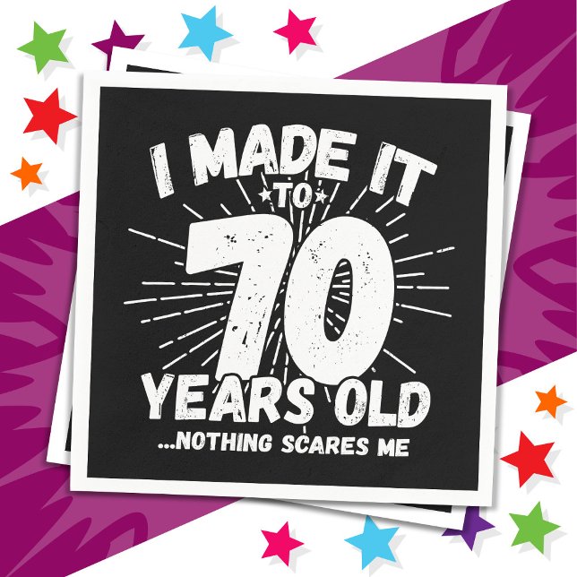 Guardanapo De Papel Sarcastic Meme 70 no Aniversário, 70 anos (Criador carregado)