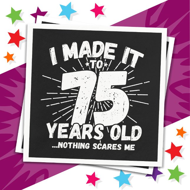 Guardanapo De Papel Sarcastic Meme, 75 anos, Meme Engraçado 75 anos (Criador carregado)
