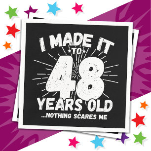 Guardanapo De Papel Sarcástico de 48 anos Meme Engraçado 48º aniversár
