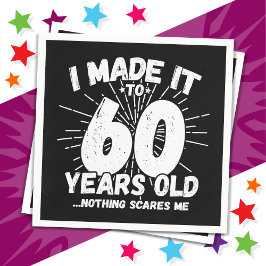 Guardanapo De Papel Sarcástico de 60 anos Meme Engraçado 60º aniversár