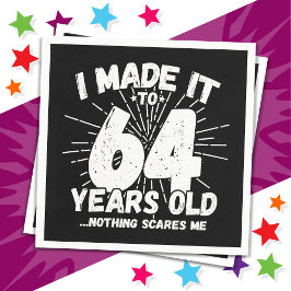 Guardanapo De Papel Sarcástico de 64 anos Meme Engraçado 64 anos anive