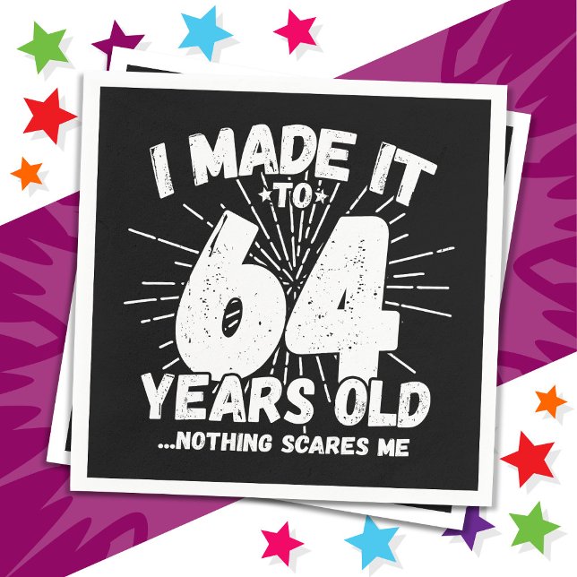 Guardanapo De Papel Sarcástico de 64 anos Meme Engraçado 64 anos anive (Criador carregado)