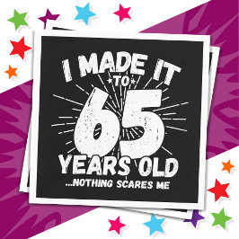 Guardanapo De Papel Sarcástico de 65 anos Meme Engraçado 65 anos anive