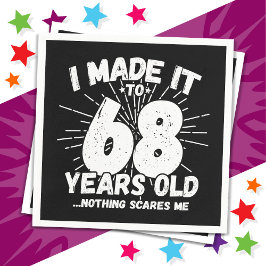 Guardanapo De Papel Sarcástico de 68 anos Meme Engraçado 68 anos anive