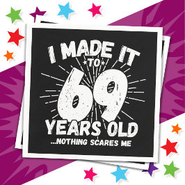 Guardanapo De Papel Sarcástico de 69 anos Meme Engraçado 69º aniversár