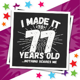 Guardanapo De Papel Sarcástico de 77 anos Meme Engraçado 77º aniversár