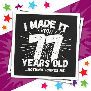 Guardanapo De Papel Sarcástico de 77 anos Meme Engraçado 77º aniversár