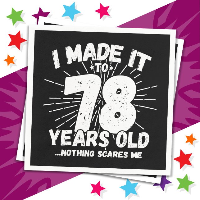 Guardanapo De Papel Sarcástico de 78 anos Meme Engraçado 78 anos anive (Criador carregado)