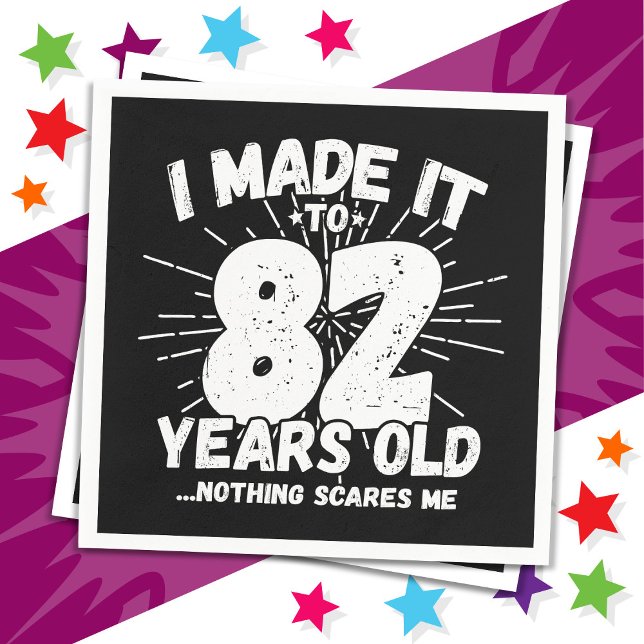 Guardanapo De Papel Sarcástico de 82 anos Meme Engraçado 82º aniversár (Criador carregado)