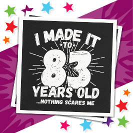 Guardanapo De Papel Sarcástico de 83 anos Meme Engraçado 83º aniversár