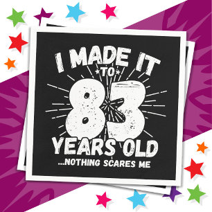 Guardanapo De Papel Sarcástico de 83 anos Meme Engraçado 83º aniversár