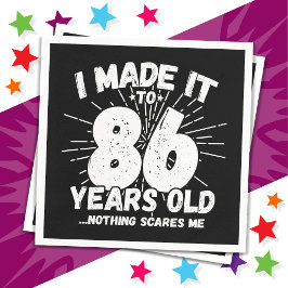 Guardanapo De Papel Sarcástico de 86 anos Meme Engraçado 86º aniversár