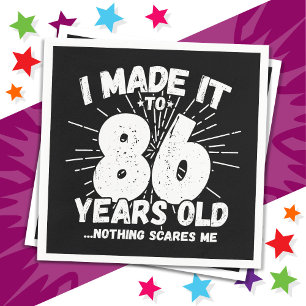 Guardanapo De Papel Sarcástico de 86 anos Meme Engraçado 86º aniversár
