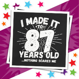 Guardanapo De Papel Sarcástico de 87 anos Meme Engraçado 87º aniversár