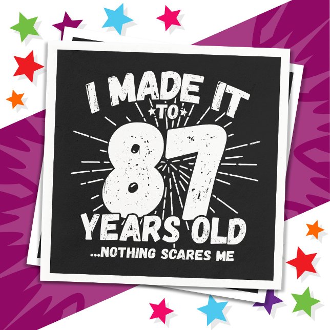 Guardanapo De Papel Sarcástico de 87 anos Meme Engraçado 87º aniversár (Criador carregado)