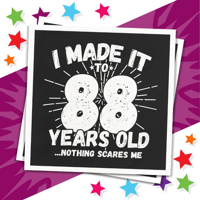 Guardanapo De Papel Sarcástico de 88 anos Meme Engraçado 88º aniversár (Criador carregado)