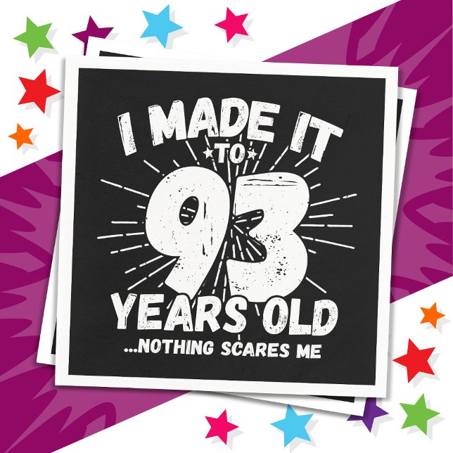 Guardanapo De Papel Sarcástico de 93 anos Meme Engraçado 93º aniversár (Criador carregado)