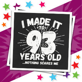 Guardanapo De Papel Sarcástico de 93 anos Meme Engraçado 93º aniversár