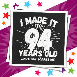 Guardanapo De Papel Sarcástico de 94 anos Meme Engraçado 94º aniversár