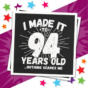 Guardanapo De Papel Sarcástico de 94 anos Meme Engraçado 94º aniversár