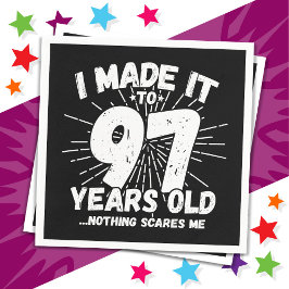 Guardanapo De Papel Sarcástico de 97 anos Meme Engraçado 97º aniversár