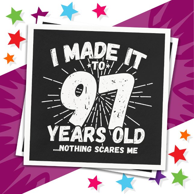 Guardanapo De Papel Sarcástico de 97 anos Meme Engraçado 97º aniversár (Criador carregado)