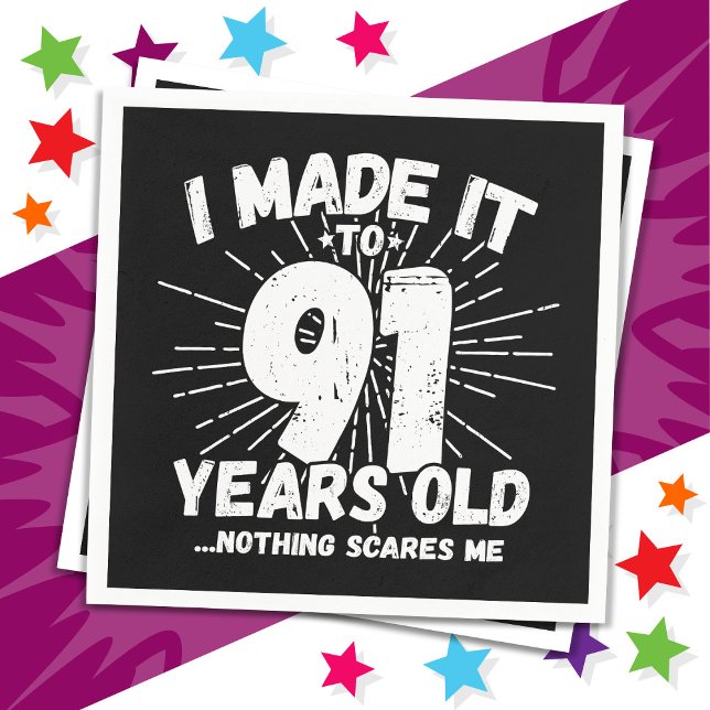 Guardanapo De Papel Sarcástico Meme 91 ruas, 91 anos de idade (Criador carregado)