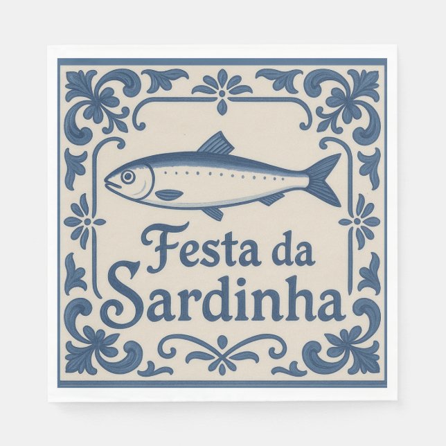 Guardanapo De Papel Sardinha portuguesa - (Frente)