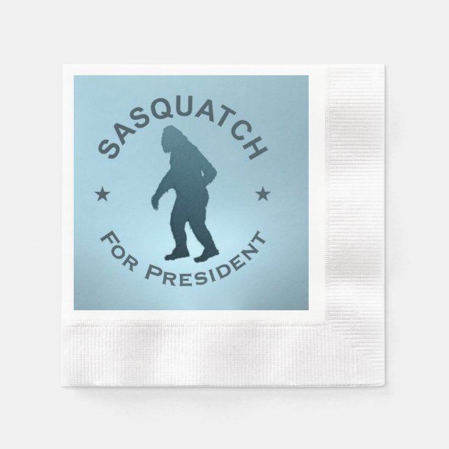 Guardanapo De Papel Sasquatch Para Presidente (Frente)
