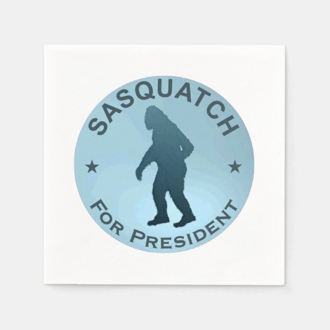 Guardanapo De Papel Sasquatch Para Presidente (Frente)