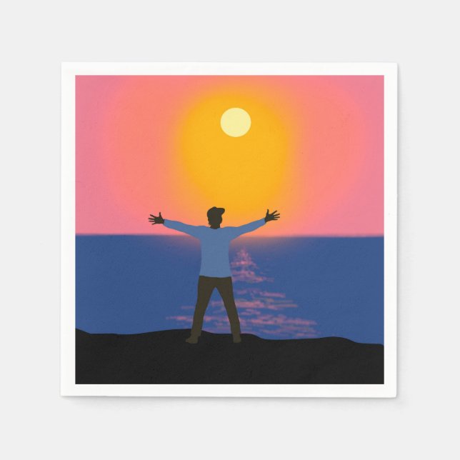 Guardanapo De Papel Saudação ao Sol (Frente)