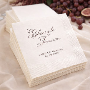 Guardanapo De Papel Saudações ao Casamento Brown para Sempre Vitoriano
