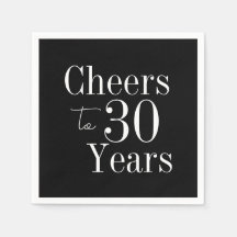 Saudações aos 30 Anos Festa de Aniversário Preto e