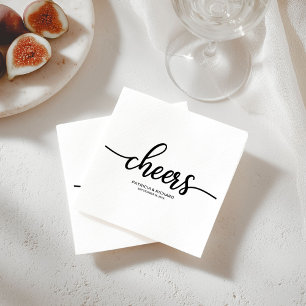 Guardanapo De Papel Saudações - Casamento Chic em Preto e Branco com C