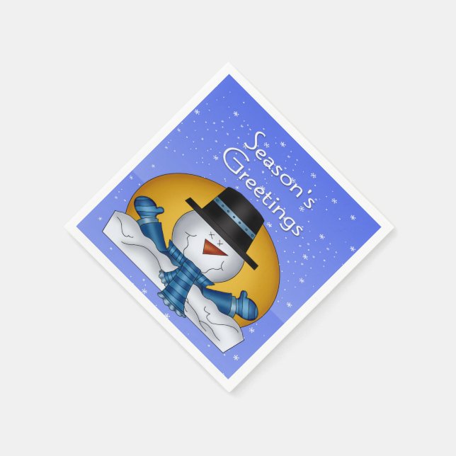 Guardanapo De Papel Saudações da temporada Papel Snowman Napkins Cockt (Canto)
