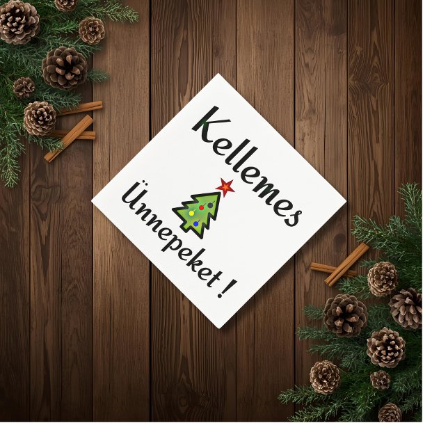 Guardanapo De Papel Saudações de feriados húngaros (Criador carregado)