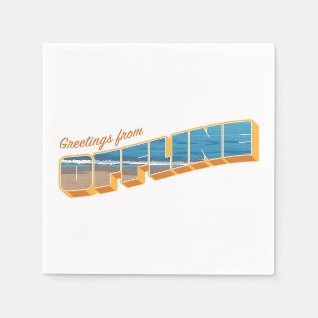 Guardanapo De Papel Saudações do Offline (Frente)