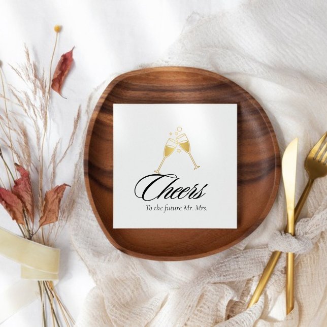 Guardanapo De Papel Saúde ao futuro Sr. e Sra. Festa de noivado (Criador carregado)