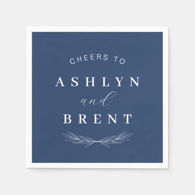 Guardanapo De Papel Saúde Ao Marinho Coquetel Azul Napkins (Frente)