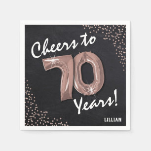 Guardanapo De Papel Saúde aos 70 anos! Aniversário de 70 anos